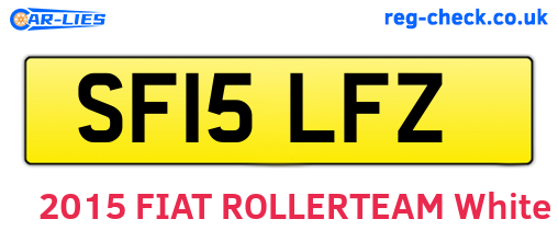 SF15LFZ are the vehicle registration plates.