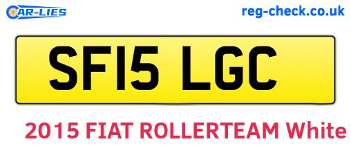 SF15LGC are the vehicle registration plates.
