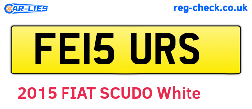 FE15URS are the vehicle registration plates.