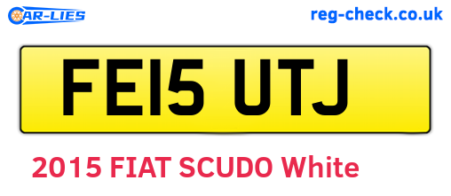 FE15UTJ are the vehicle registration plates.