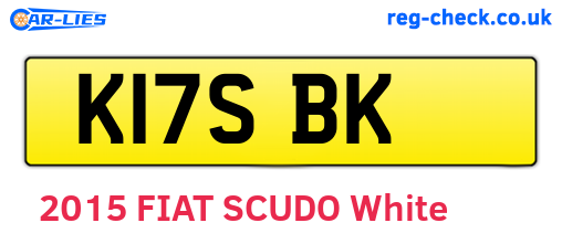 K17SBK are the vehicle registration plates.
