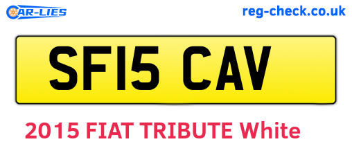 SF15CAV are the vehicle registration plates.
