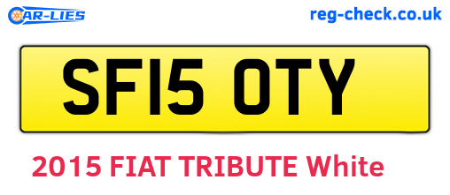 SF15OTY are the vehicle registration plates.