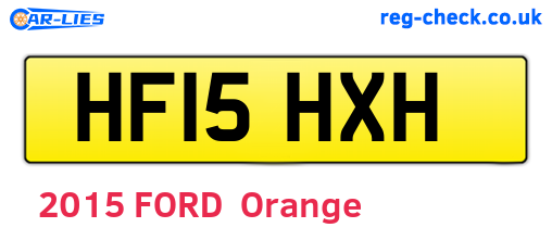 HF15HXH are the vehicle registration plates.