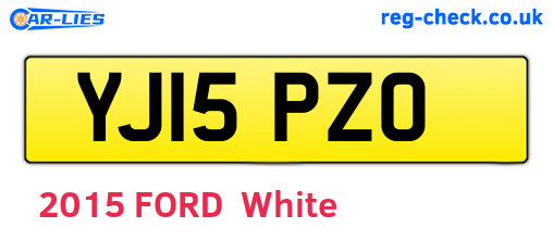 YJ15PZO are the vehicle registration plates.