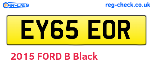 EY65EOR are the vehicle registration plates.