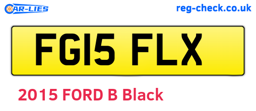 FG15FLX are the vehicle registration plates.