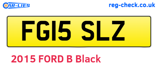 FG15SLZ are the vehicle registration plates.