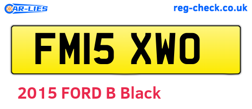 FM15XWO are the vehicle registration plates.