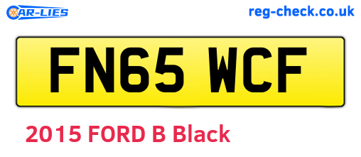 FN65WCF are the vehicle registration plates.