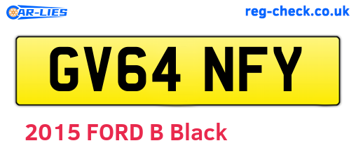 GV64NFY are the vehicle registration plates.