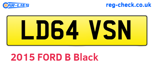 LD64VSN are the vehicle registration plates.