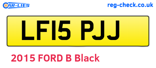 LF15PJJ are the vehicle registration plates.