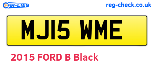 MJ15WME are the vehicle registration plates.