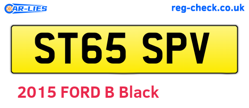 ST65SPV are the vehicle registration plates.