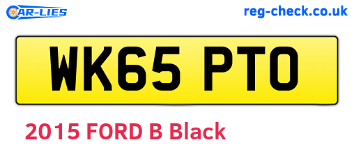 WK65PTO are the vehicle registration plates.