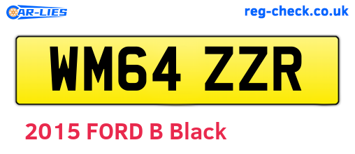 WM64ZZR are the vehicle registration plates.