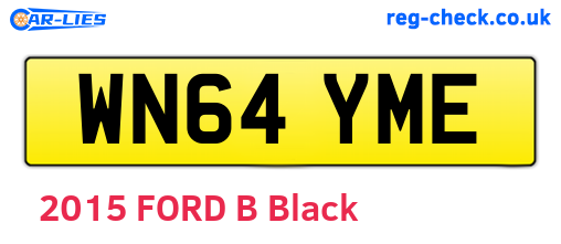 WN64YME are the vehicle registration plates.