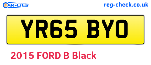 YR65BYO are the vehicle registration plates.