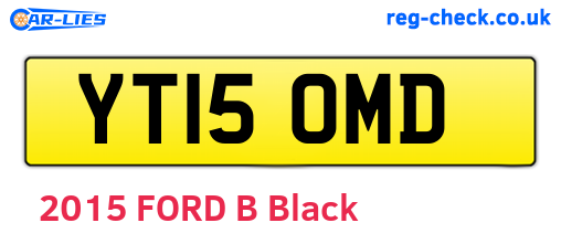 YT15OMD are the vehicle registration plates.