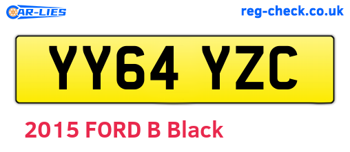 YY64YZC are the vehicle registration plates.