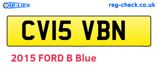 CV15VBN are the vehicle registration plates.
