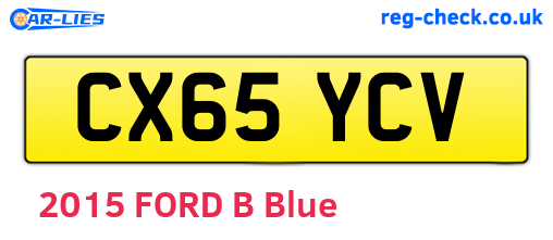 CX65YCV are the vehicle registration plates.