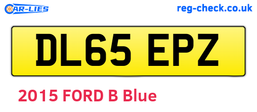 DL65EPZ are the vehicle registration plates.