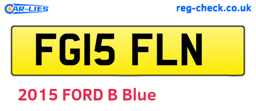 FG15FLN are the vehicle registration plates.