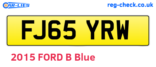 FJ65YRW are the vehicle registration plates.