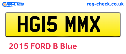 HG15MMX are the vehicle registration plates.