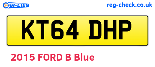 KT64DHP are the vehicle registration plates.