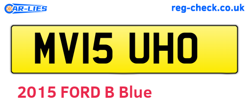 MV15UHO are the vehicle registration plates.