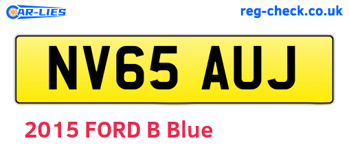 NV65AUJ are the vehicle registration plates.