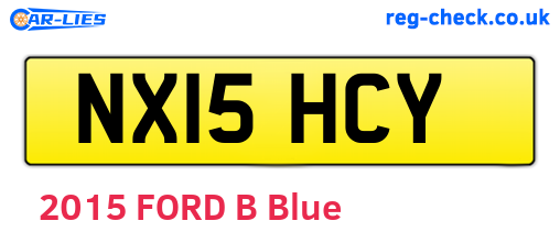 NX15HCY are the vehicle registration plates.