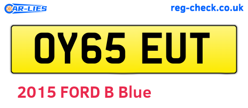 OY65EUT are the vehicle registration plates.