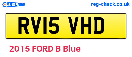 RV15VHD are the vehicle registration plates.