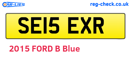 SE15EXR are the vehicle registration plates.