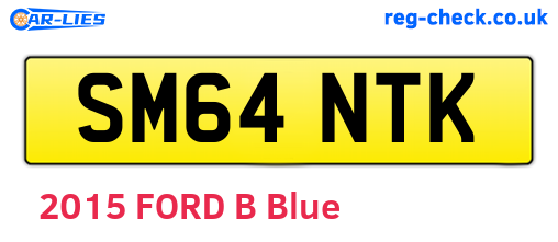 SM64NTK are the vehicle registration plates.