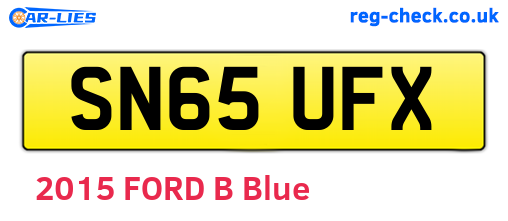 SN65UFX are the vehicle registration plates.
