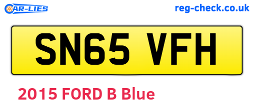 SN65VFH are the vehicle registration plates.