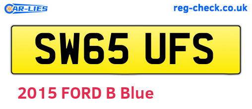 SW65UFS are the vehicle registration plates.