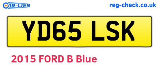 YD65LSK are the vehicle registration plates.