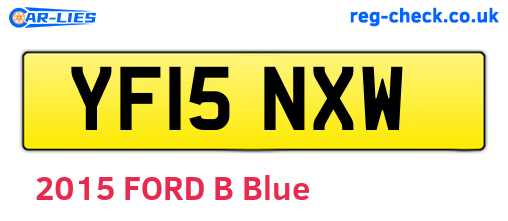YF15NXW are the vehicle registration plates.