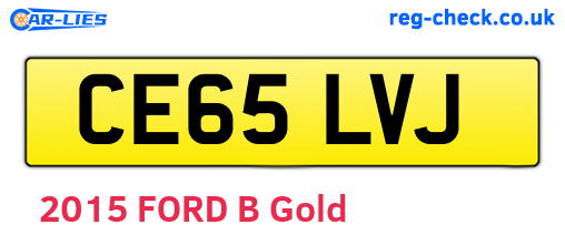 CE65LVJ are the vehicle registration plates.