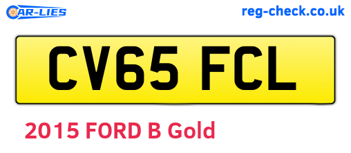CV65FCL are the vehicle registration plates.