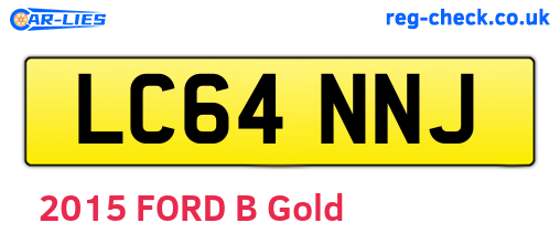 LC64NNJ are the vehicle registration plates.