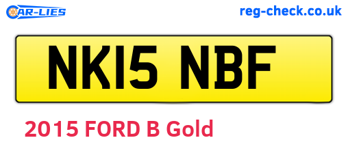 NK15NBF are the vehicle registration plates.