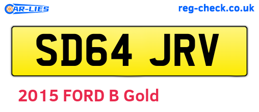 SD64JRV are the vehicle registration plates.