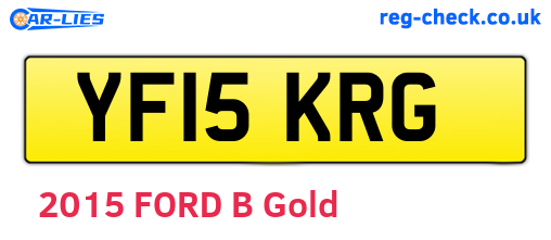 YF15KRG are the vehicle registration plates.